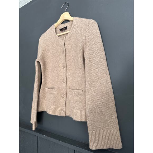Quince Mongolian Cashmere Structured Cardigan Sweater in Oatmeal Size XS - Picture 5 of 16
